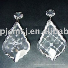 pendentifs de feuilles de cristal suspendus ornement pour la décoration